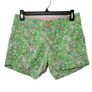 Lilly‎ Pulitzer Women's Callahan Shorts in Chomp Chomp Alligator Size 00 Preppy